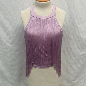Purple fringe top